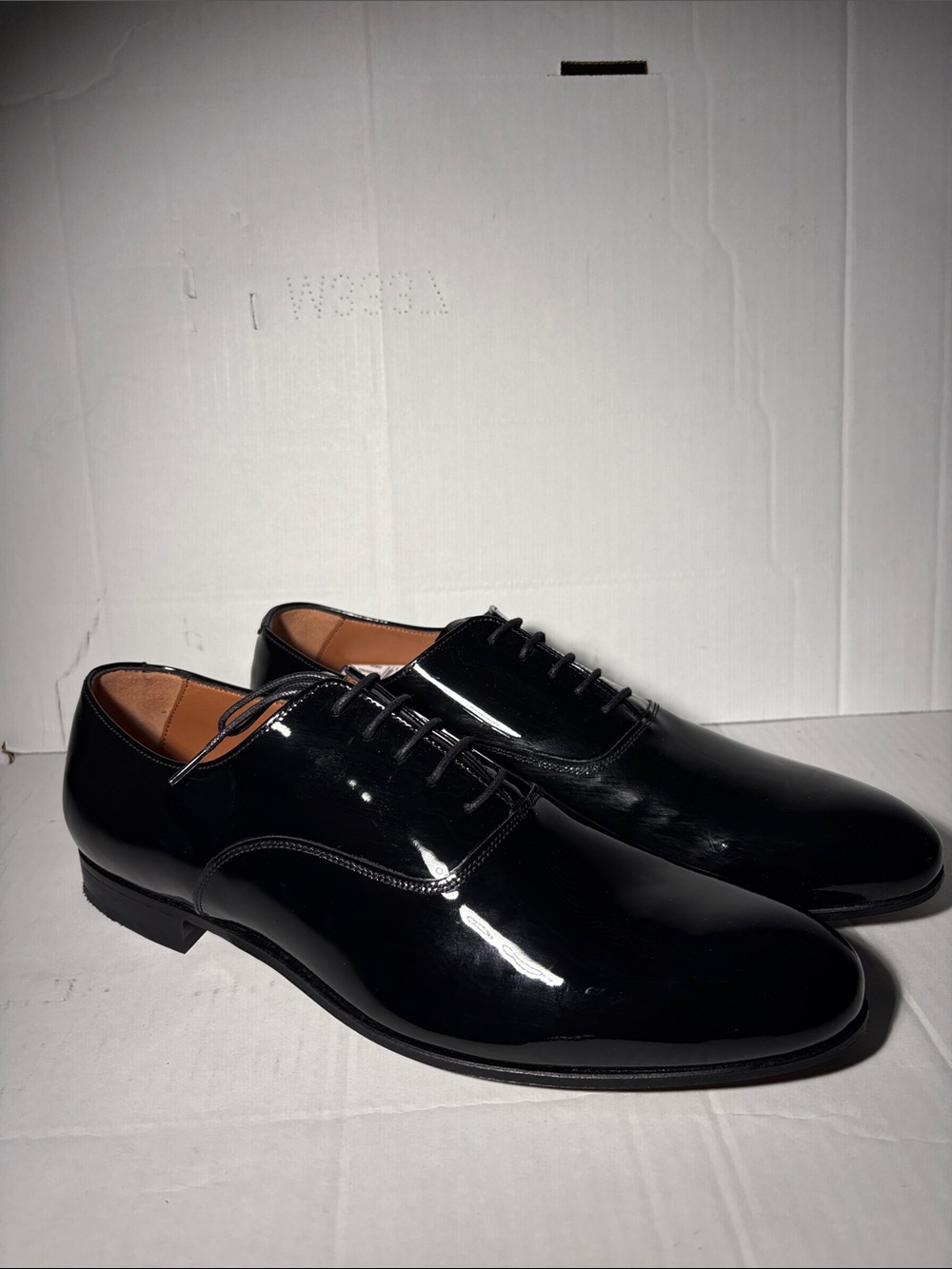 Charles Tyrwhitt Black Patent Leather Derby Dress Shoes Size 11